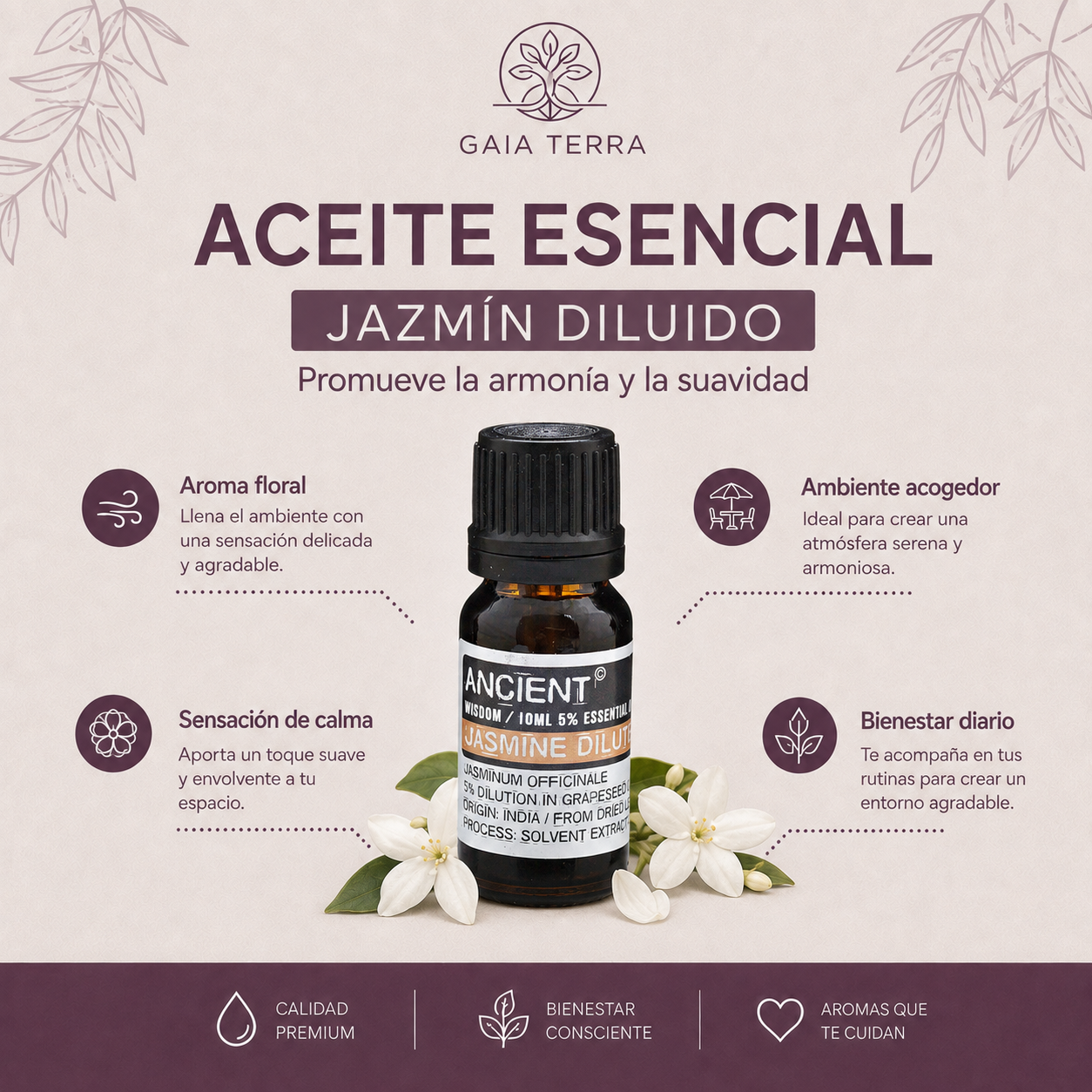 Aceite Esencial Jazmín Diluido
