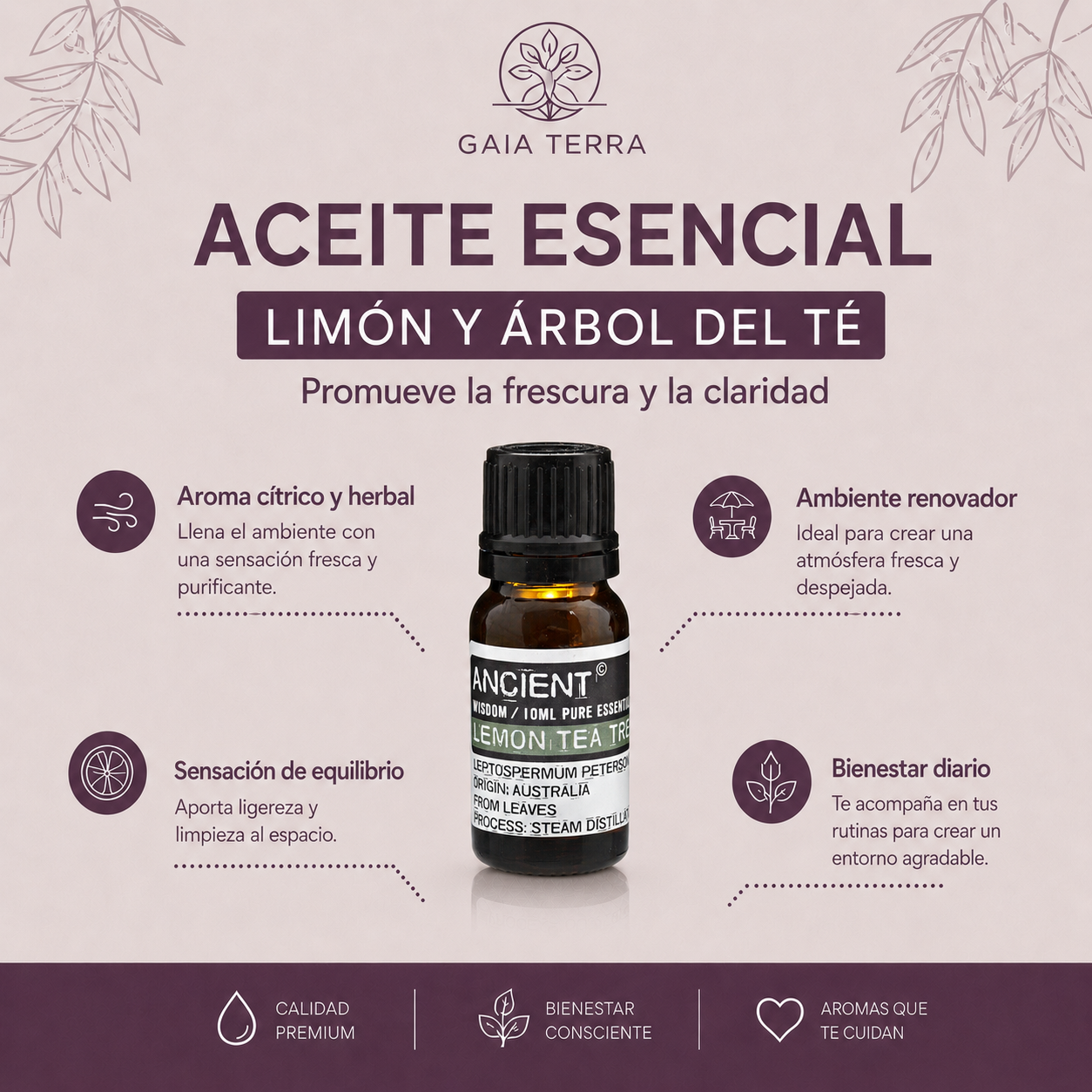 Aceite Esencial Limón Árbol de té