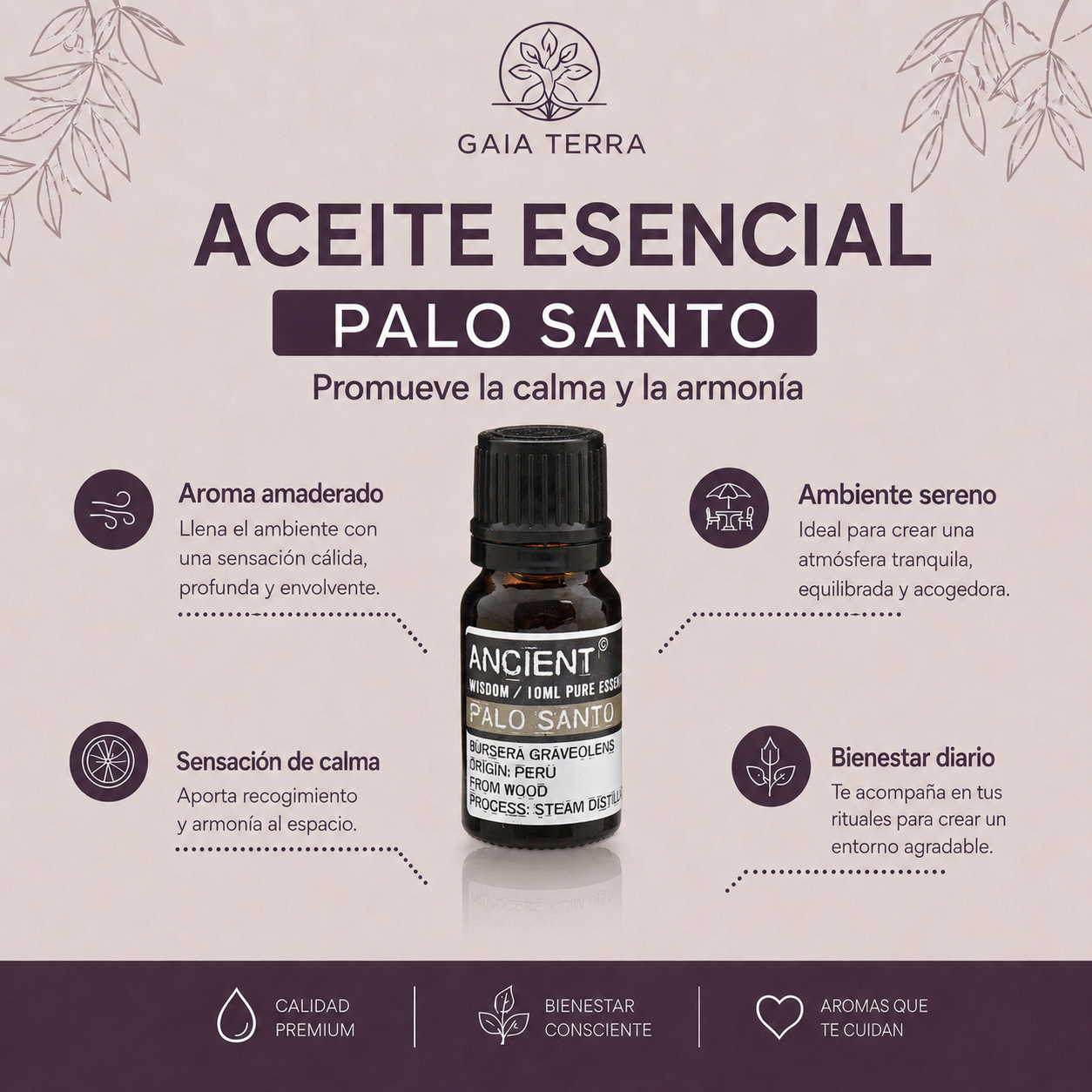Aceite Esencial De Palo Santo 10ml