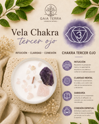Velas de Cristal de Chakra  - Chakra del tercer ojo