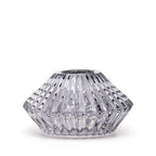 Portavelas reversible con diseño de flor para cena / vela de té - Gris medianoche