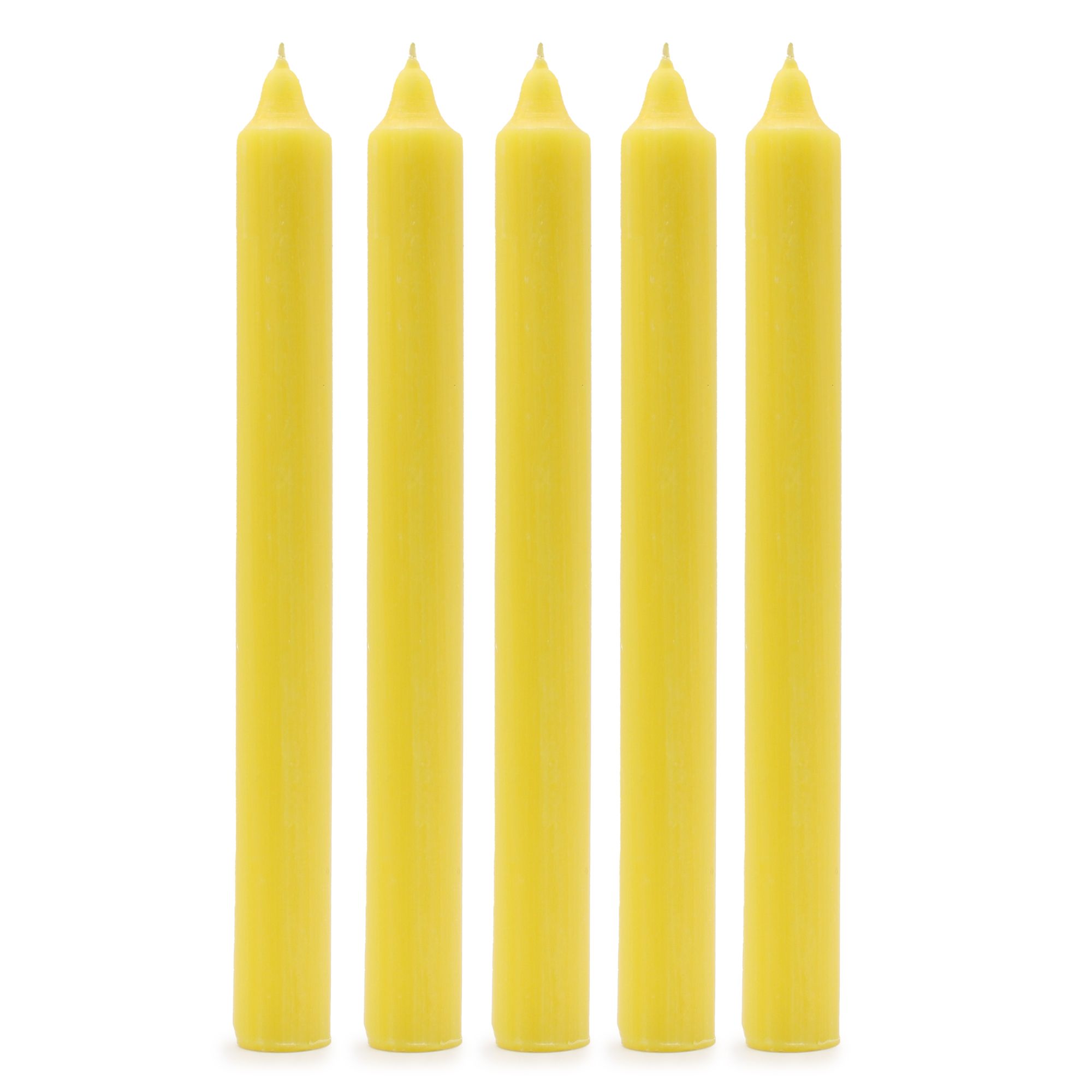 Velas a Granel de Color Sólido - Limón Rústico - Paquete de 10
