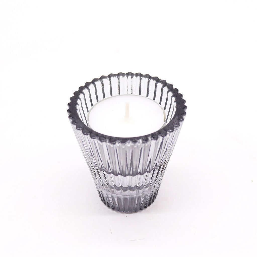 Portavelas reversible para cena / vela de té - Gris medianoche