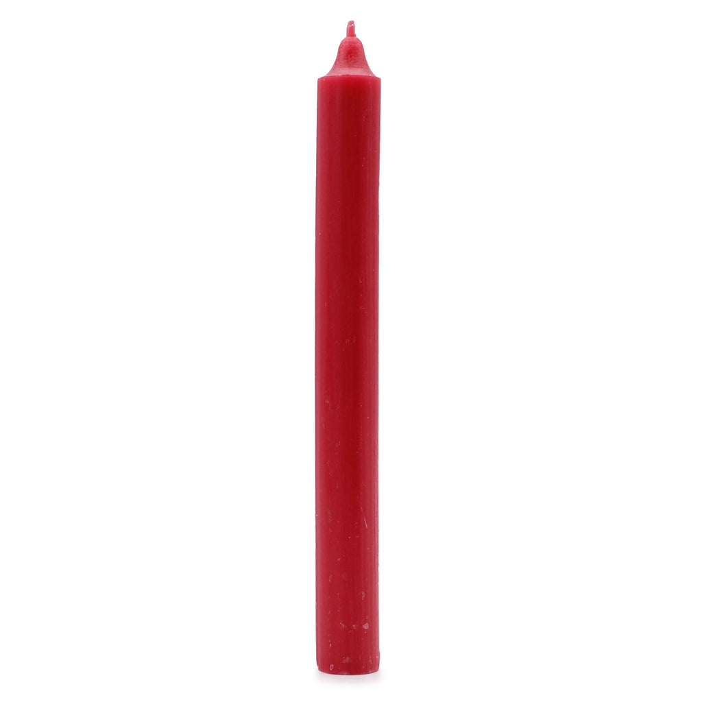 Velas a Granel de Color Sólido - Rojo Rústico - Paquete de 10