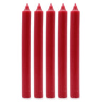 Velas a Granel de Color Sólido - Rojo Rústico - Paquete de 10