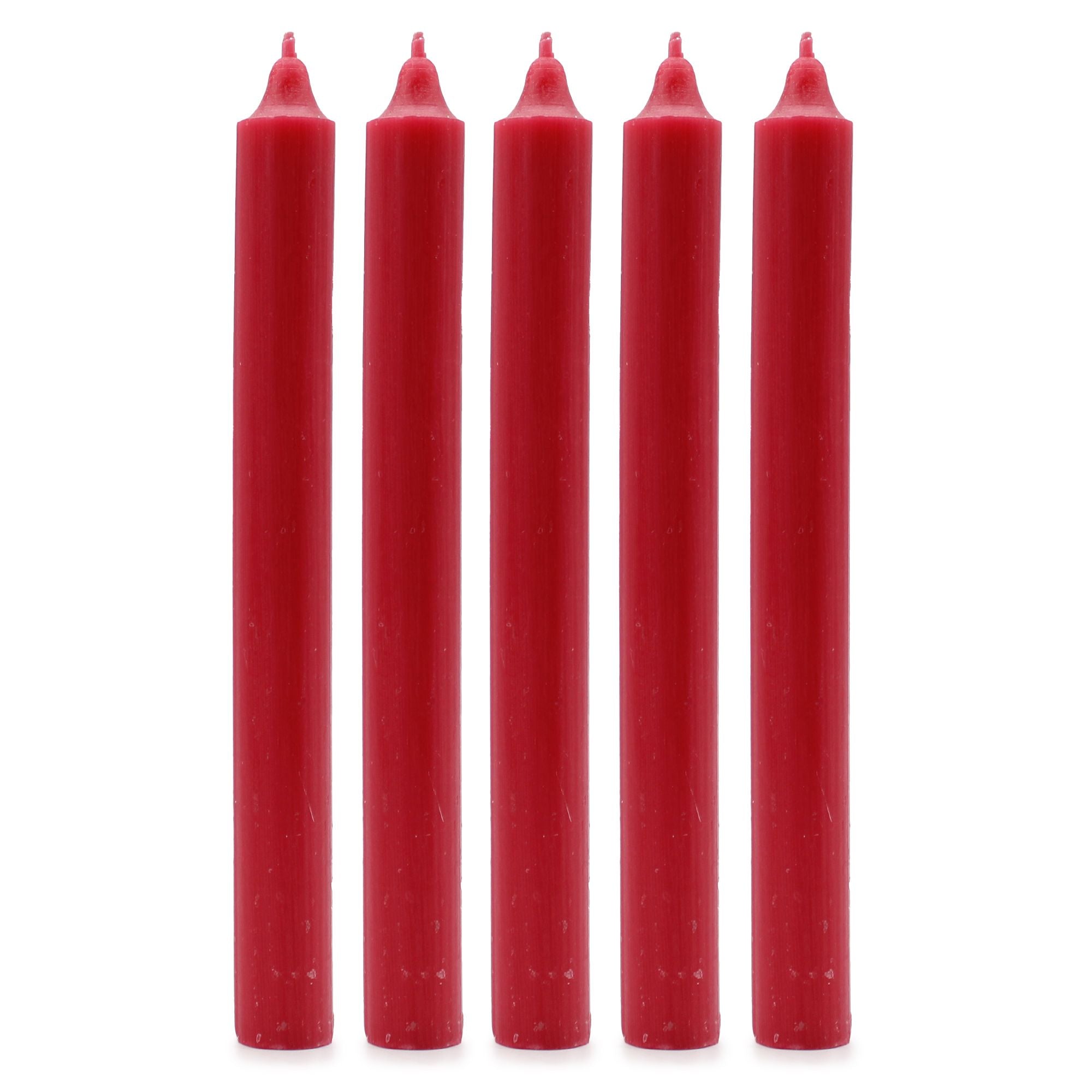 Velas a Granel de Color Sólido - Rojo Rústico - Paquete de 10