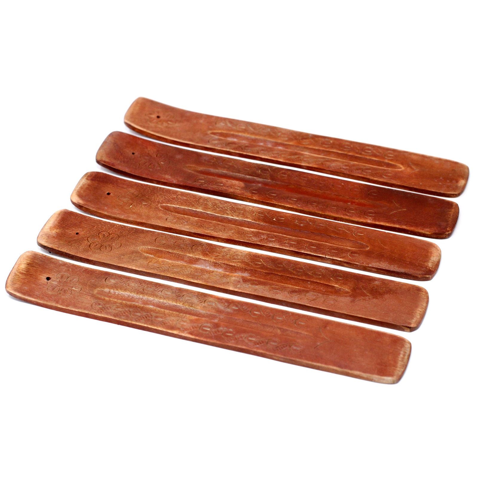Porta Inciensos de Madera de Mango Tallada