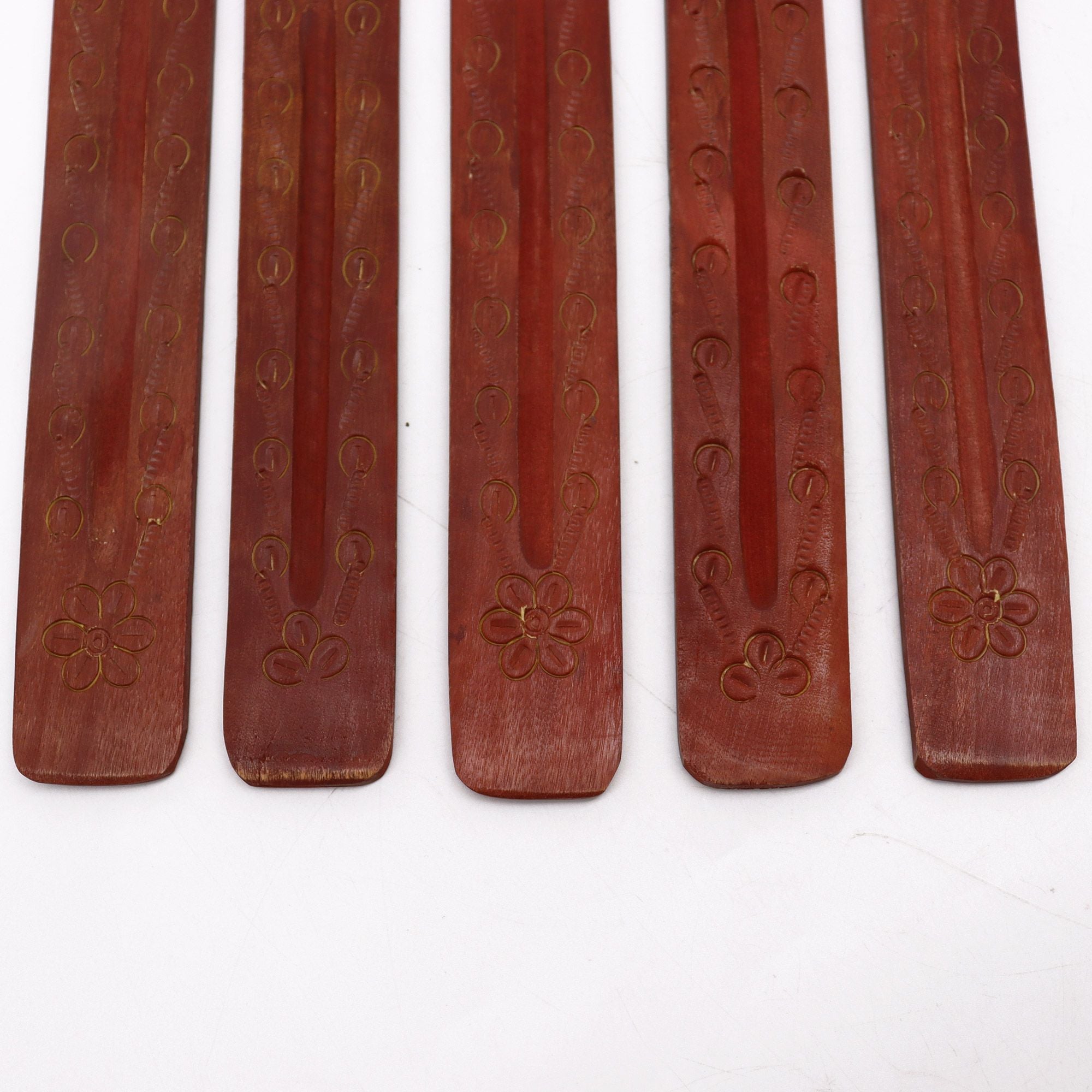 Porta Inciensos de Madera de Mango Tallada